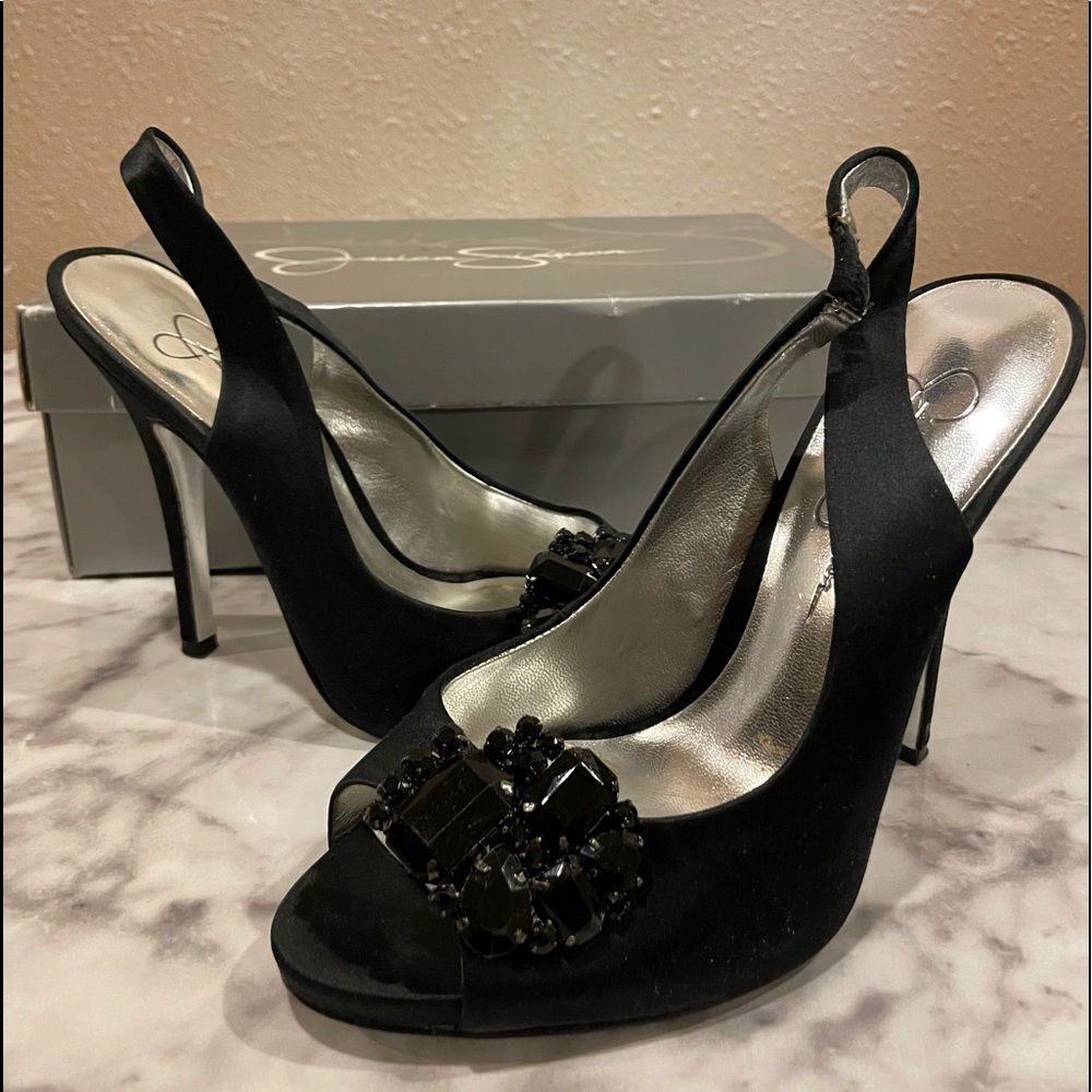 JESSICA SIMPSON BLACK HEELS